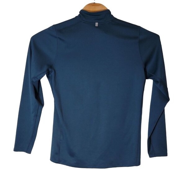 Nike Dri-Fit Quarter Zip Pull Over Jacket Polyester Blue Green Men's Size Medium - Picture 2 of 6